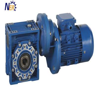 Long service time flange mounting worm gear speed reducer with motor